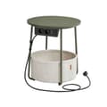 Miniatyrbillede 1 af 6: Sidebord - Bedstebord - med opladningsstation og stikkontakt - med kurv - grøn