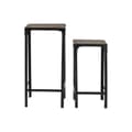 Pikkukuva 5 / 5: Set of 2 tables Home ESPRIT Musta Luonnollinen 38 x 38 x 75 cm