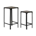 Pikkukuva 1 / 5: Set of 2 tables Home ESPRIT Musta Luonnollinen 38 x 38 x 75 cm