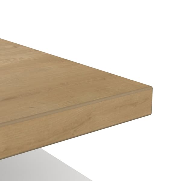 Table basse 3 niches décor chêne et blanc mat L91,8 cm - ACCESS