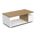 Miniatyrbild 4 av 6: Table basse 3 niches décor chêne et blanc mat L91,8 cm - ACCESS