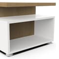 Miniatyrbild 6 av 6: Table basse 3 niches décor chêne et blanc mat L91,8 cm - ACCESS