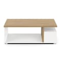 Miniatyrbild 1 av 6: Table basse 3 niches décor chêne et blanc mat L91,8 cm - ACCESS