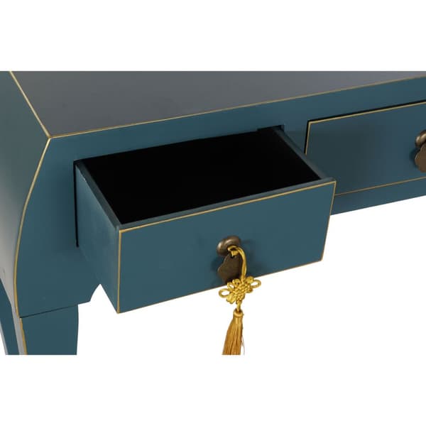 Hallbord DKD Home Decor Blå Gylden 96 x 26 x 80 cm