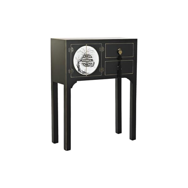 Mottagare DKD Home Decor Vit Svart Gyllene 63 x 28 x 83 cm