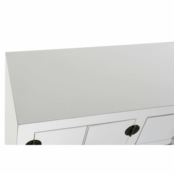 Hallbord DKD Home Decor Hvid Sølvfarvet 63 x 26 x 83 cm