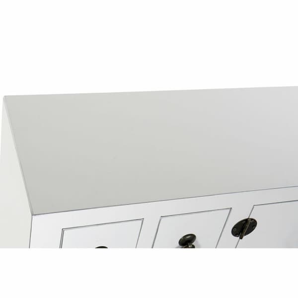 Hallbord DKD Home Decor Hvid Sølvfarvet 95 x 24 x 79 cm
