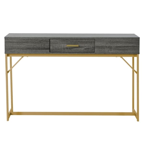 Rootz Light Luxury -konsolipöytä - Eteisen pöytä - Eteisen pöytä - Lisäsäilytystila - 120L x 38W x 76K cm - Tyylikäs MDF, Metallikehys, Kultaiset kahv