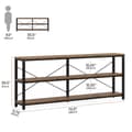 Miniatyrbillede 3 af 3: Rootz Extra Langt Bord - Sofabord - Konsolbord - Rigelig opbevaring - 180 cm L x 30 cm B x 91 cm H - Rustikt design