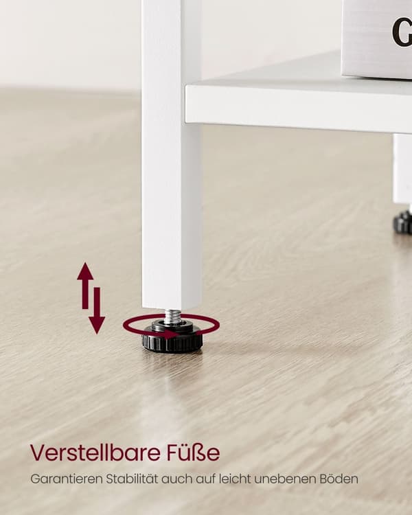 Sidobord - Uppsättning av 2 - med vita tyglådor