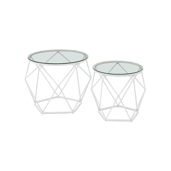 Vardagsrumsbord - Uppsättning av 2 - Modern - Leigrijs & Ink -zwart