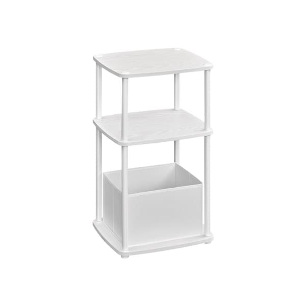 Sidebord med 3 hylder 30 x 34 x 58 cm snehvide