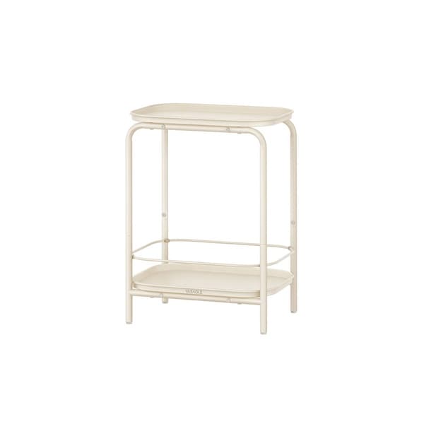 Sidebord med 2 niveauer af moderne fløde hvid