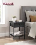 Miniatyrbillede 2 af 6: Sidebord - med skuffe og bord - Ebony Black