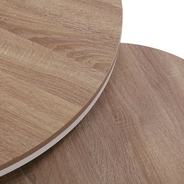 Sett med 2 bord Versa Aurea Hvit 48 x 48 x 42 cm 80 x 80 x 48 cm