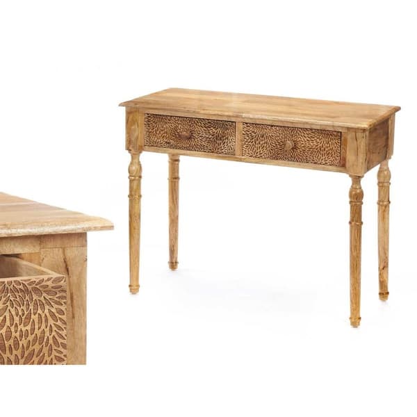 Entrebord med 2 skuffer Gift Decor 39 Brun 98 x 77 x 42 cm Ark
