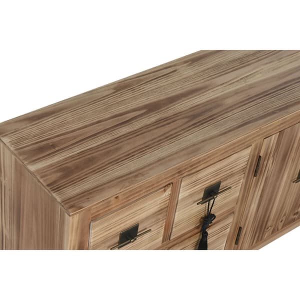 TV-kalusteet Home ESPRIT Musta Luonnollinen Kuusi Puu MDF 130 x 24 x 51 cm