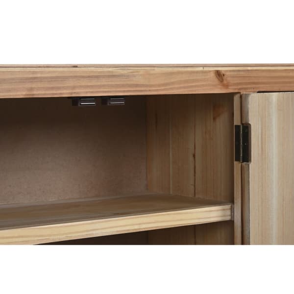 TV-kalusteet Home ESPRIT Musta Luonnollinen Kuusi Puu MDF 130 x 24 x 51 cm
