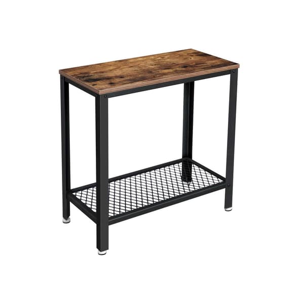 Sidebord - Bedstabel med Grater - Sofabord - Industriel design - Brun/sort
