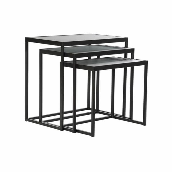 Setti 3 pientä pöytää DKD Home Decor Musta 58 x 36,5 x 53,5 cm