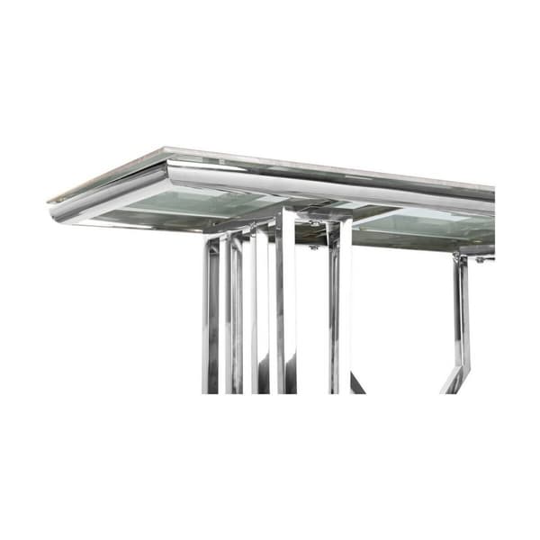 Hallipöytä DKD Home Decor Valkoinen Hopeinen 120 x 40 x 78 cm