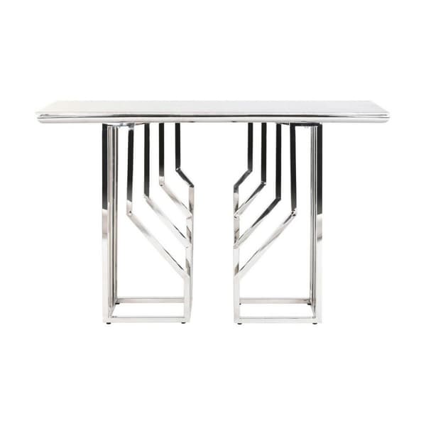 Hallipöytä DKD Home Decor Valkoinen Hopeinen 120 x 40 x 78 cm