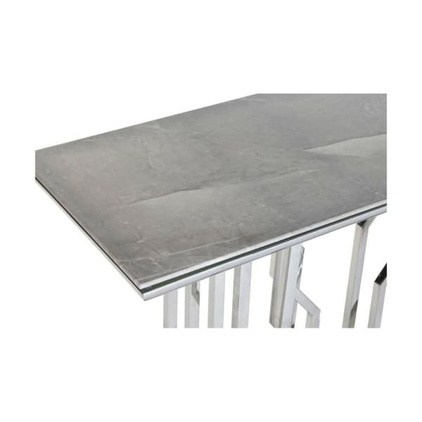 Hallipöytä DKD Home Decor Valkoinen Hopeinen 120 x 40 x 78 cm