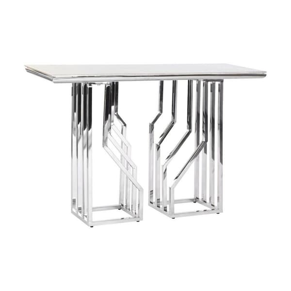 Hallipöytä DKD Home Decor Valkoinen Hopeinen 120 x 40 x 78 cm