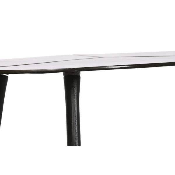 Sivupöytä DKD Home Decor Musta Kullattu Alumiini Messinki 78 x 45 x 40 cm (2 osaa)
