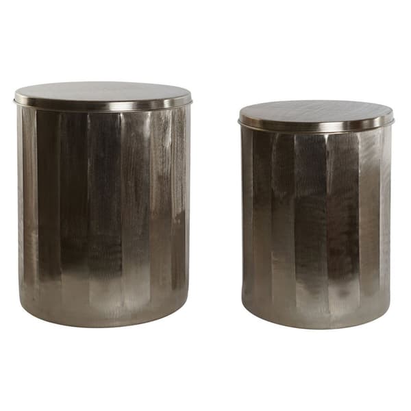 Set of 2 tables Home ESPRIT Kullattu Metalli 42 x 42 x 52 cm