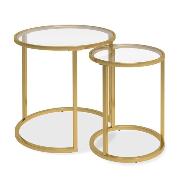 Sevilla sidobordsset, 50x35cm Set om 2, Glas, Vicco