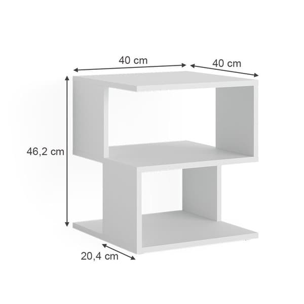 Marold Sidobord, 40x46,2cm, Vit, Vicco