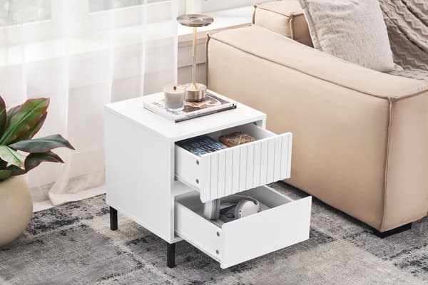 SoBuy Yöpöytä Sohvapöytä  Sivupöytä Lipasto FBT157-W