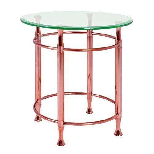Haku Möbel 39124 Sidobord metall/koppar härdat glas 50 x 50 x 52 cm