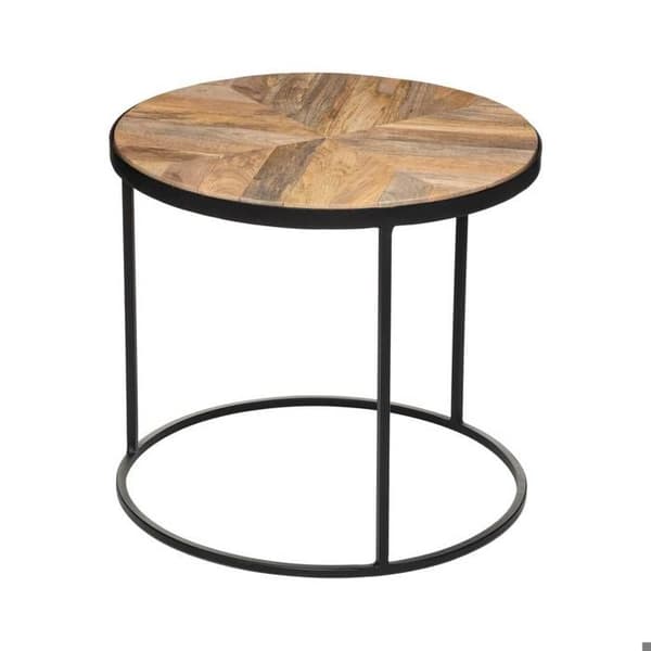 Kaffebord - Basile - Set av 2 - Massivt tre - Brun - Samtids - Design