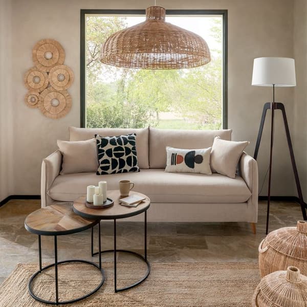 Kaffebord - Basile - Set av 2 - Massivt tre - Brun - Samtids - Design
