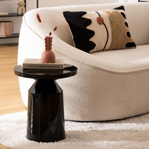 Sita svart metall sidobord D38cm - Atmosphera inredningsdesigner - Svart