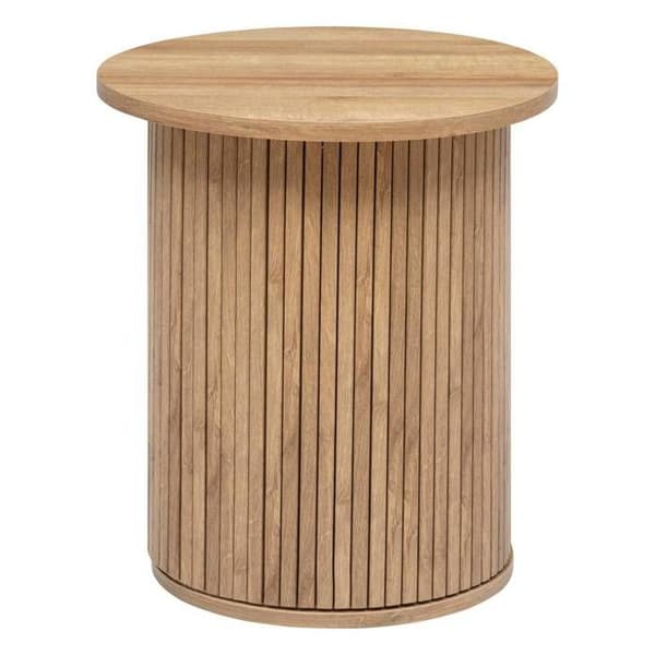 Kaffebord "Colva" i träfaner med träeffekt D45cm - Naturligt trä - Atmosphera inredningsdesigners
