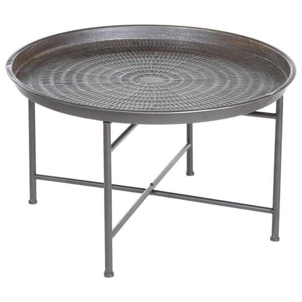 Grå sidobord - metall D65 cm - Grå - Atmosphera inredare
