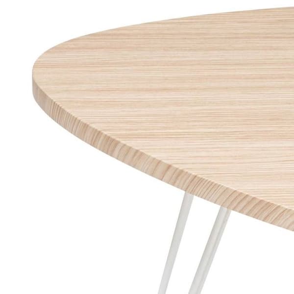 Kaffebord "Neile" i metall 69x54cm - Naturligt trä - Atmosphera inredningsdesigners