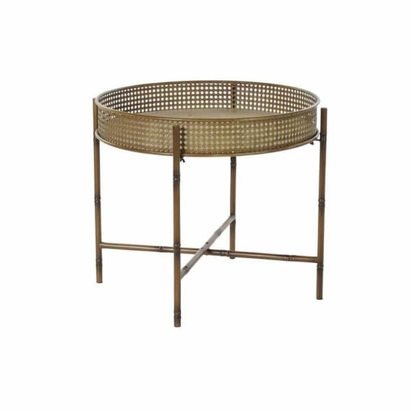 Sidobord - Natur - Metall - Vit
