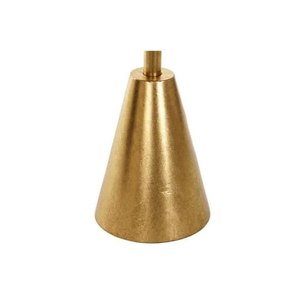 sidobord med spegel i metall i guld (40 x 40 x 72 cm)