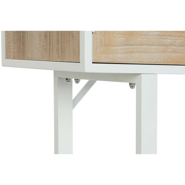 Sidobord - Vitmetall - Granmönster - 120 x 35 x 90 cm