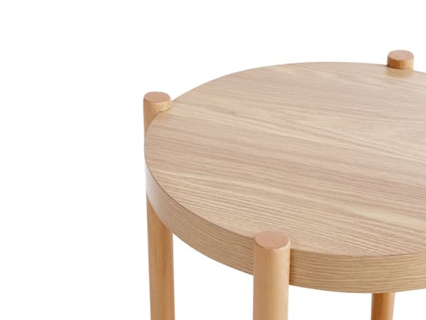 Sidebord Lyst bord MDF ø 25 cm Rund form Liten hylle Moderne og minimalistisk stil Stue Småbord