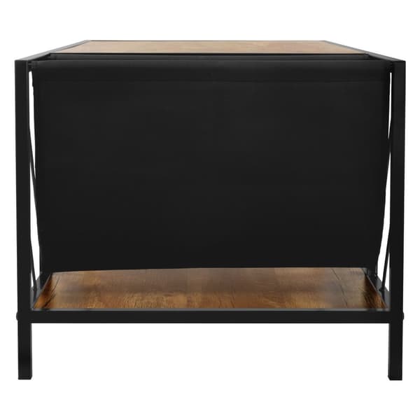 Soffbord 110x54 cm med tidskriftsfack eklook brun svart Vardagsrumsbord ML design