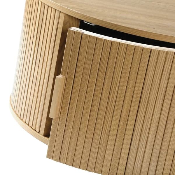 Table basse ronde avec rangement D75 cm - ERNEST