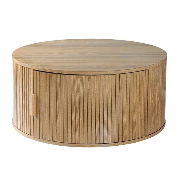 Table basse ronde avec rangement D75 cm - ERNEST