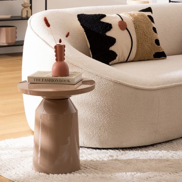 Bordstablett totem Sita metall beige D38cm - Atmosphera inredningsskapare - Beige