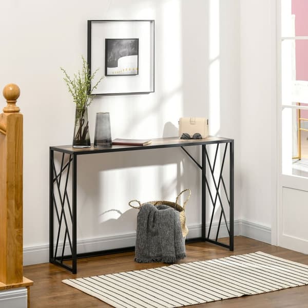 Rootz Console Table - Hallway Table - Industrial Design - Robust metalramme - 120 cm x 35 cm x 75 cm