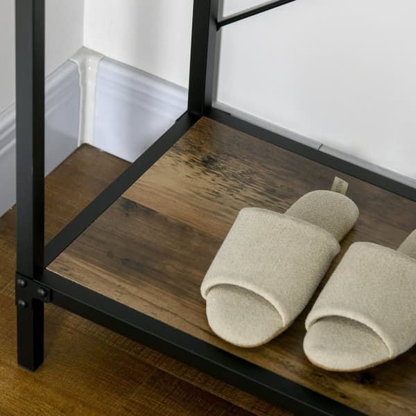Rootz Console Table - Indgangsbord - Industriel design - 3 skuffer - Træudseende - 100 x 35 x 76,5 cm - Lysebrun og sort